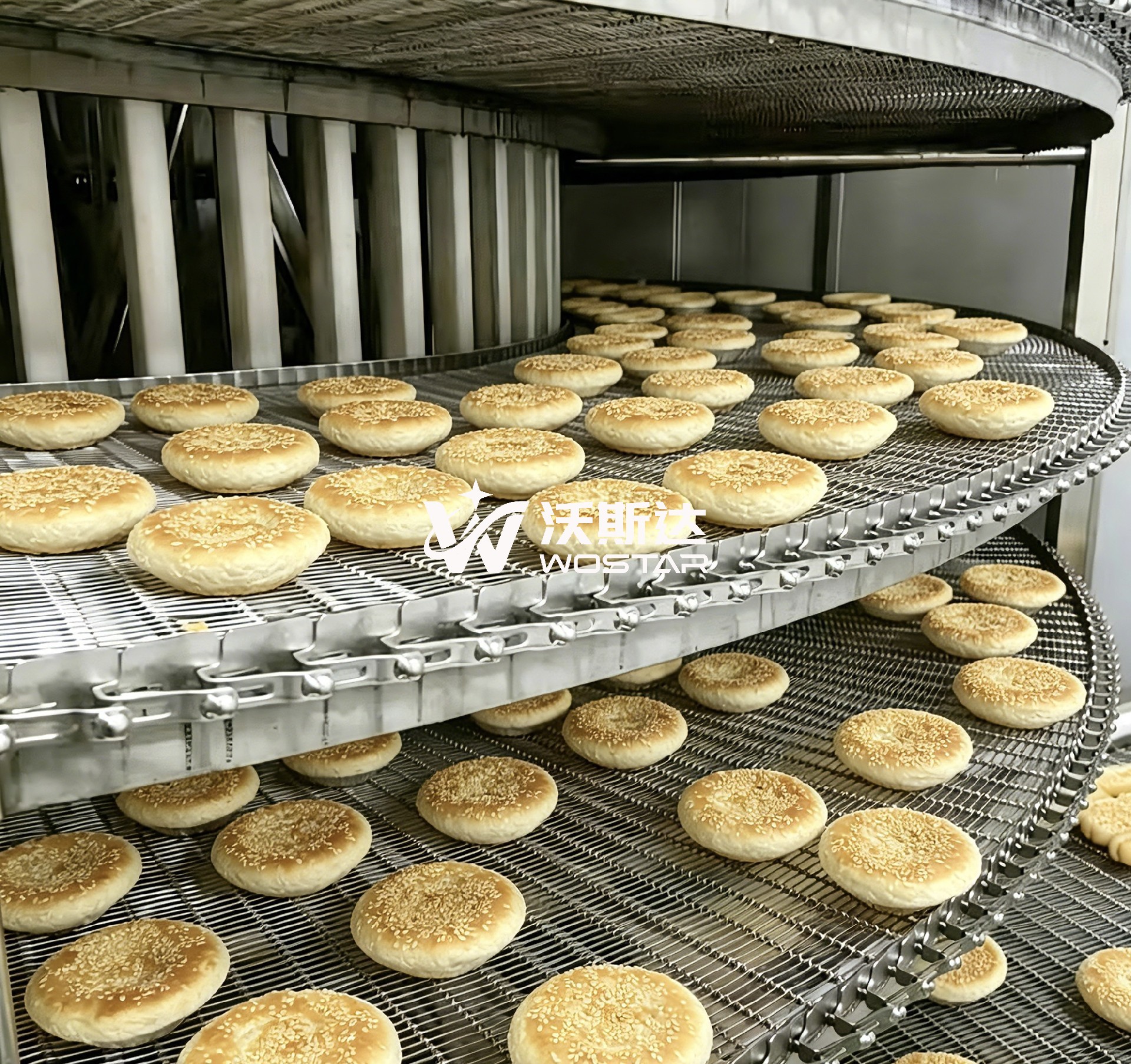 日产 5 吨烧饼全自动螺旋生产线落地案例